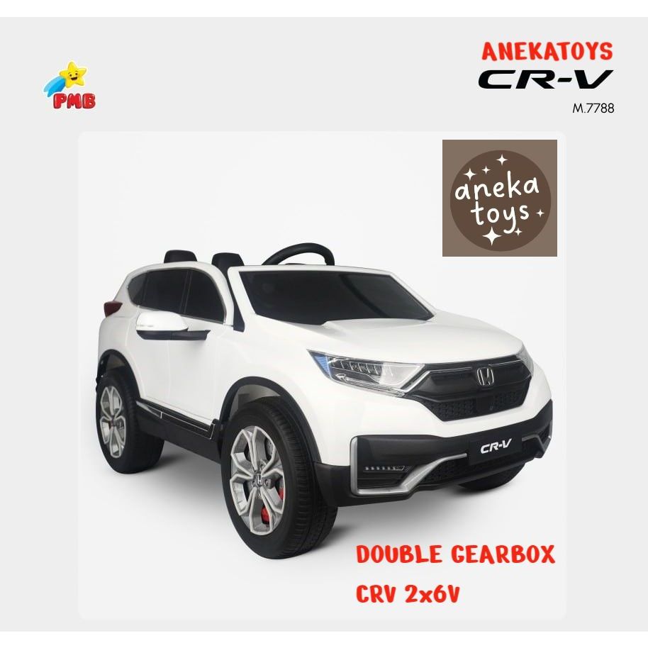 Mobil Aki Anak PMB M7788 CRV Double Gearbox 2x6V Anti Kejut