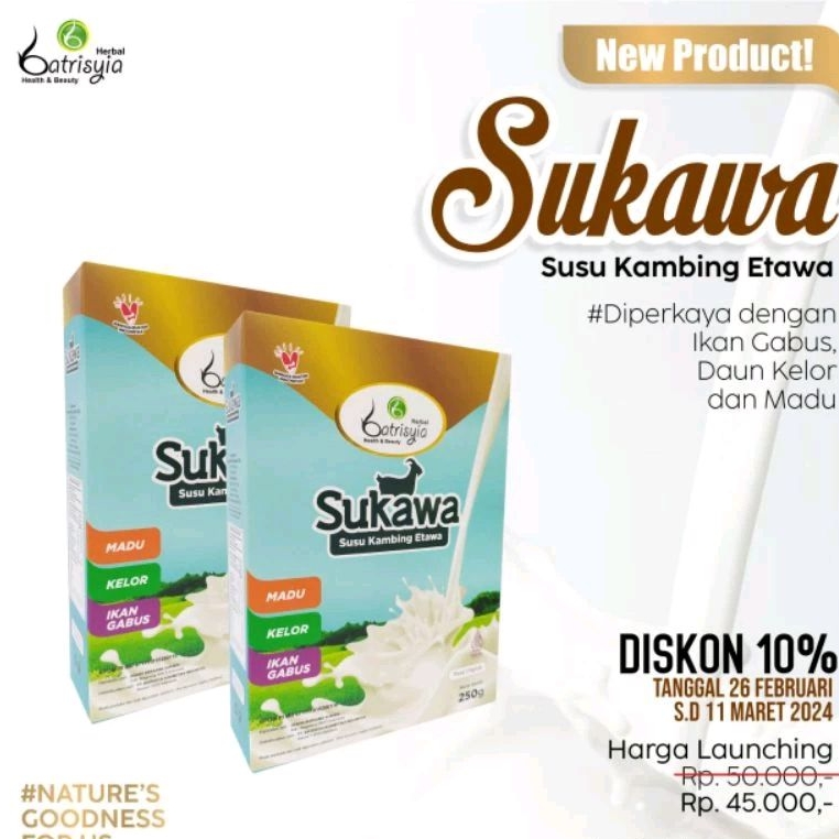 

Susu Kambing Etawa | Sukawa Batrisyia Herbal 250 gr