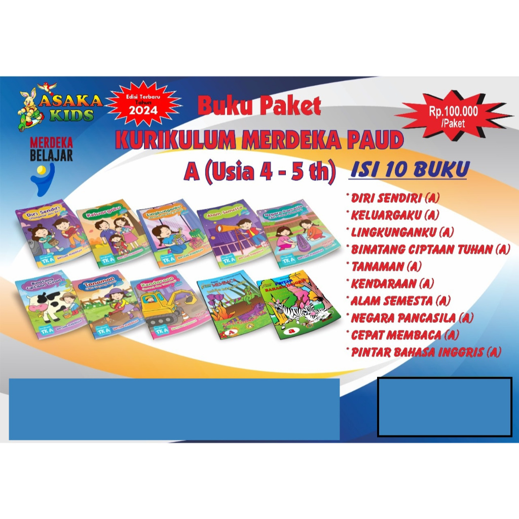 

Buku PAUD TK KURIKULUM MERDEKA usia 4-4 & 5-6 tahun