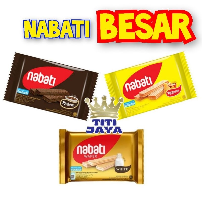 

WAFER NABATI 110GR KEJU COKLAT WHITE VANILA BESAR SNACK JAJAN ANAK