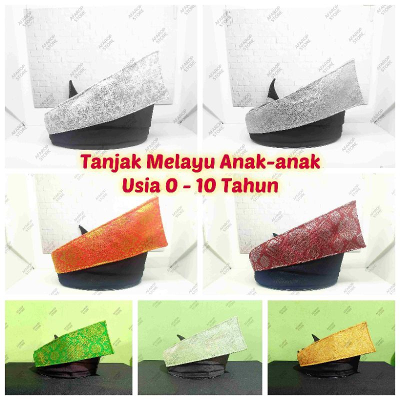 TANJAK MELAYU KHUSUS ANAK UMUR 0-10 TAHUN | MODEL TANJAK DENDAM TAK SUDAH | KAIN KOMBINASI SONGKET