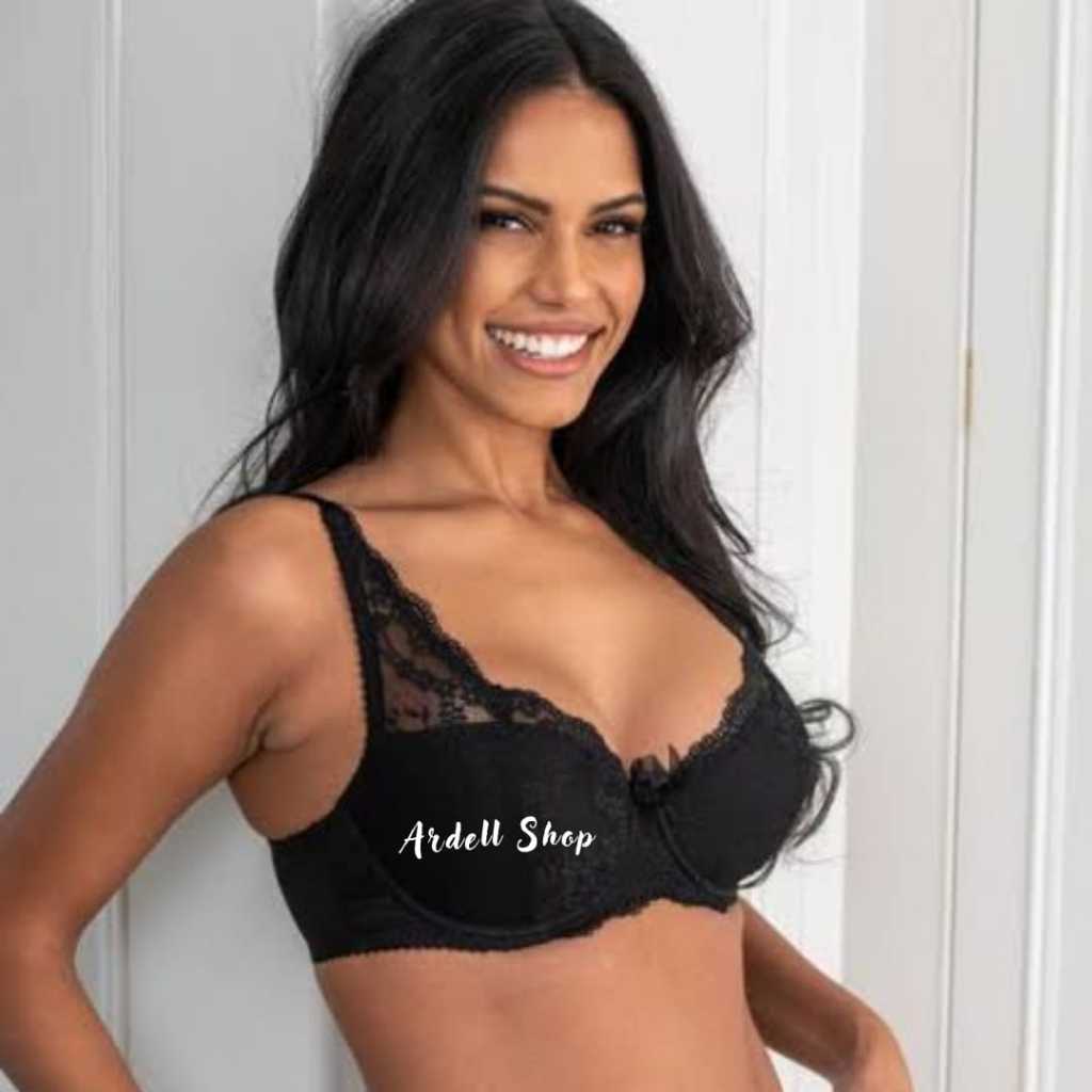 Bra Renda Hitam Smart & Sexy Big Size 38F 40D 40F - Bra Wanita Kawat Full Lace Nyaman Harian - ET