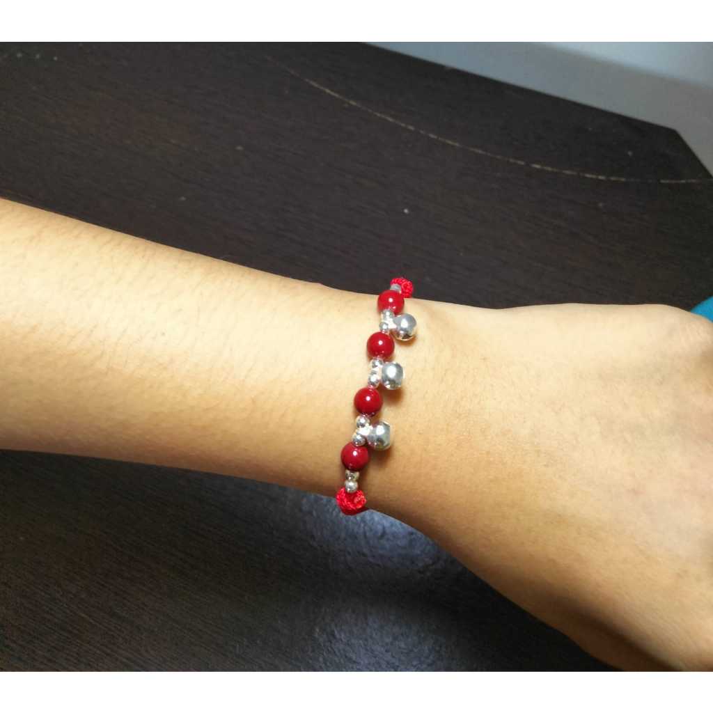 [M&B] GELANG TALI Disesuaikan Gelang Tali Lonceng Aksesoris  Benang Merah  Simple Gelang Tali cina