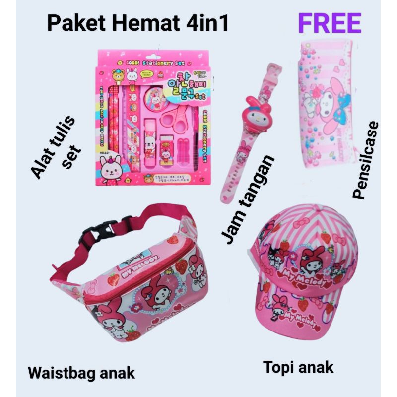 Paket Hemat Tas selempang Cinamoo anak perempuan tas bahu tas pinggang anak cewek terbaru Hampers le