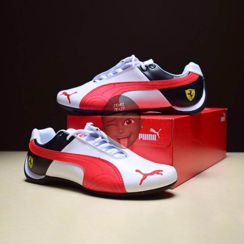 Scuderia Ferrari x Puma Future Cat OG Leather SF White Rosso Corsa Red Black (READY STOCK)