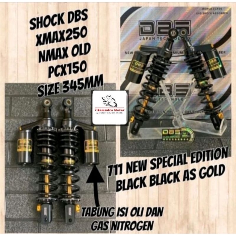 shock dbs premium  711 g- pluss 345/310mm  new gold edition black series nmax old,pcx 150 old,xmax 2
