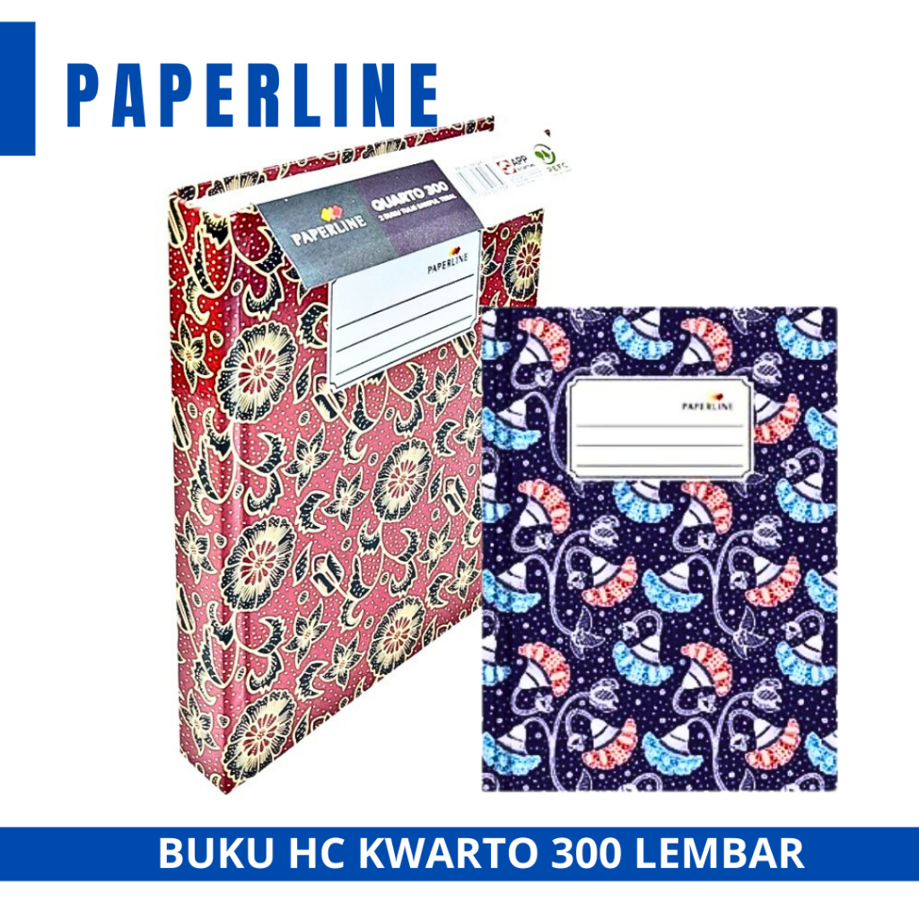 

Buku Tulis Hard Cover Kwarto 300 Lembar Paperline