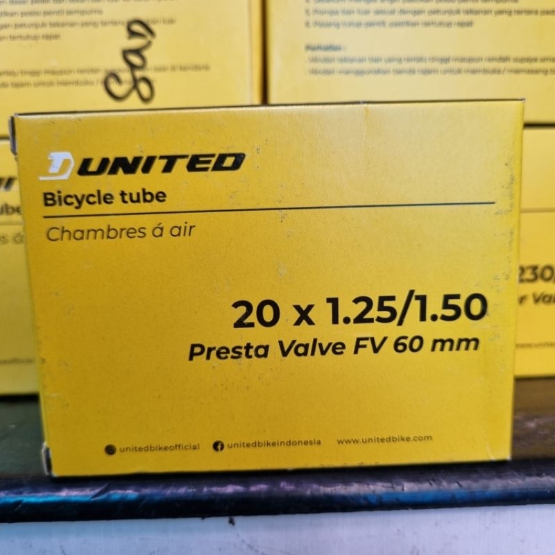 BAN DALAM Seli 20 x 1.25-1.50 FV60mm