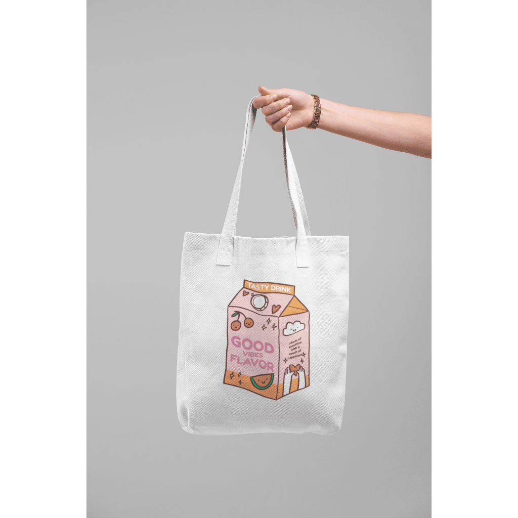Tata Apparel Store- Tas Tote Bag Kanvas - Totebag Pria Wanita-