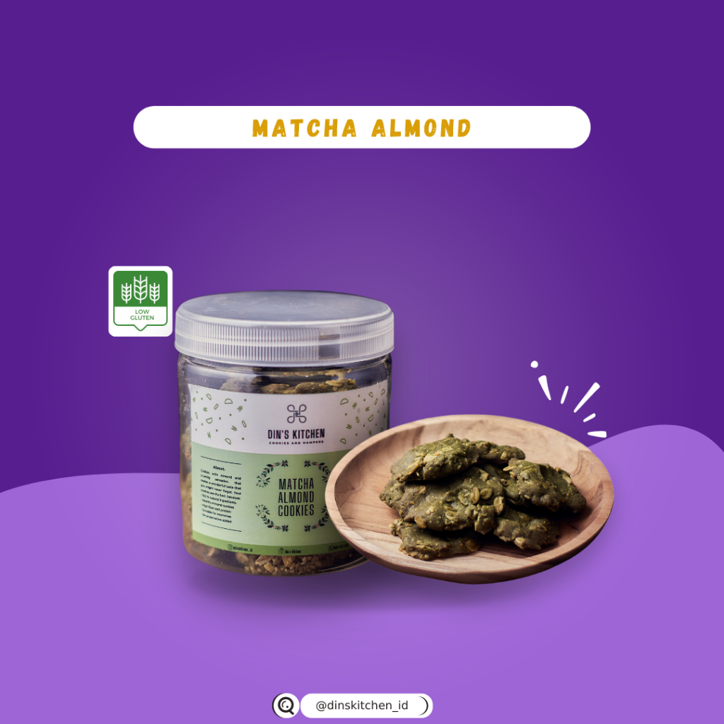 

Matcha Almond Cookies by Din's Kitchen
