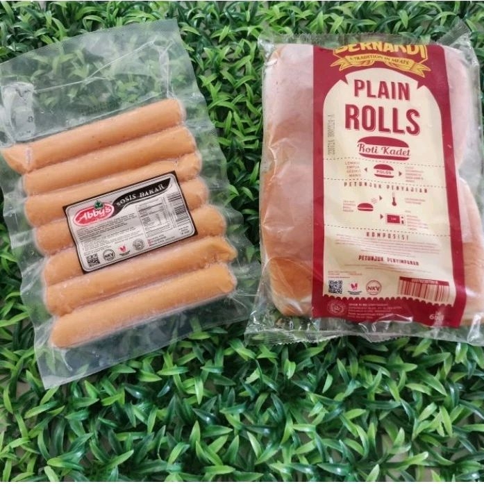 

Paket Hot Dog Sosis Abby's Besar - Roti isi 6 Sosis isi 6