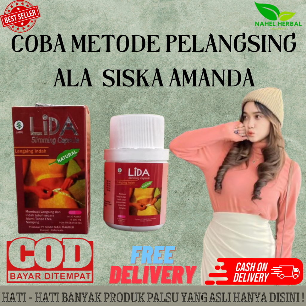 Pelangsing Alami Ala Siska Amanda? Pilih Kapsul Lida Pelangsing 100% Original - Obat Mengecilkan Per