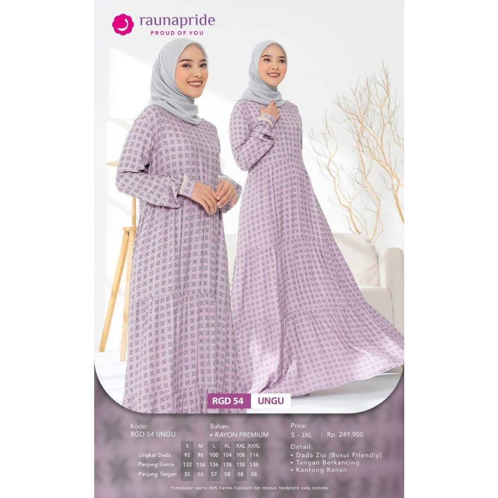 GAMIS RAUNA RGD 54 UNGU, ABU SEMEN//RAUNA