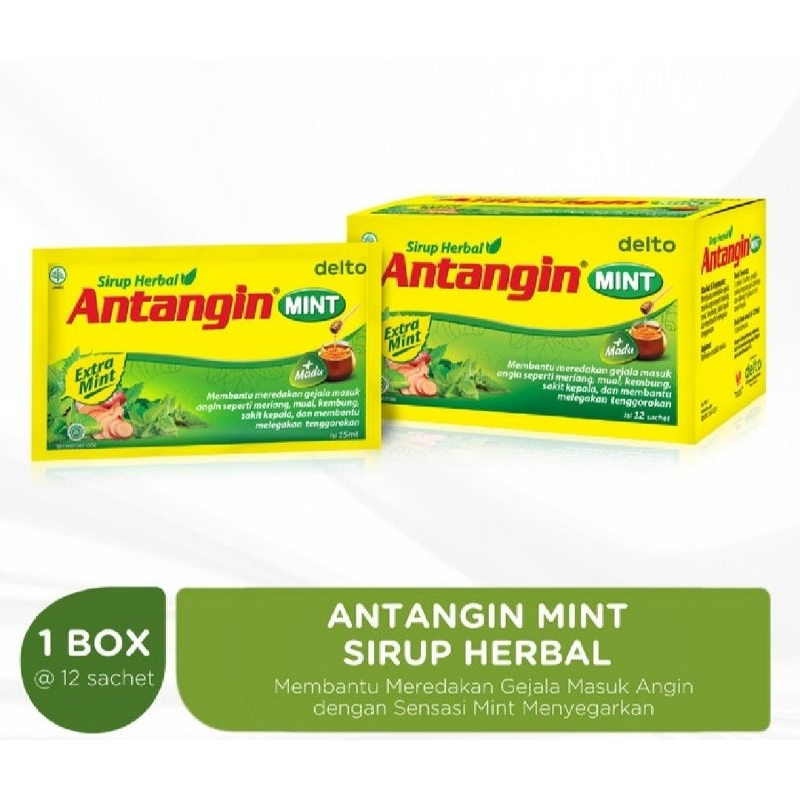 

Antangin JRG Mint sirup herbal box isi 12 sachet