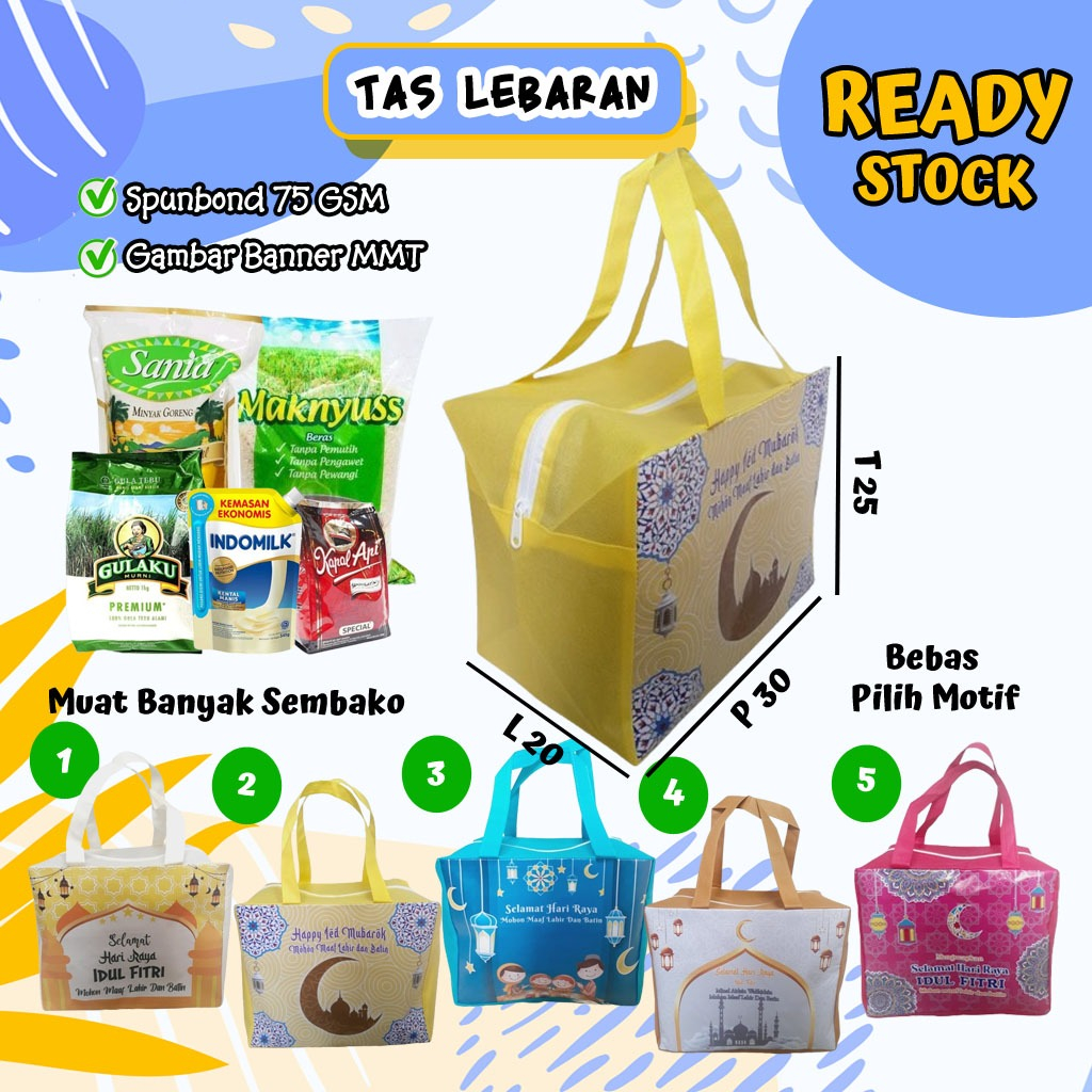 

Ready Stock Hampers Tas Lebaran Resleting lebih Besar Muat Banyak Sembako