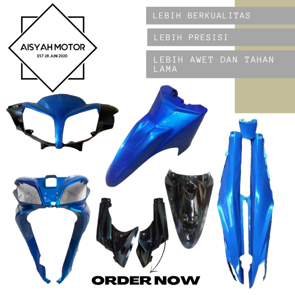 Cover Bodi Halus Yamaha Jupiter Z Robot Warna Biru