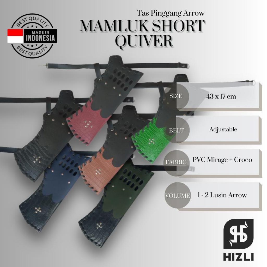 Quiver Mamluk Short / Quiver Mamluk / Quiver Horsebow / Short Quiver / Tas Pinggang Arrow / Archery