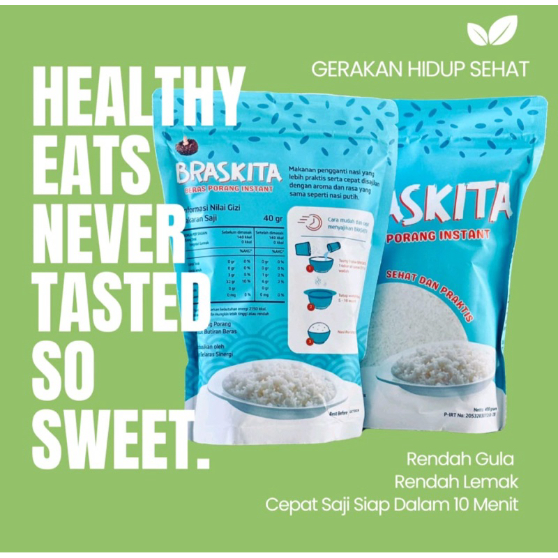 

Braskita 400gr Beras Porang Beras Instan Konjac Rice Beras Diet Diabetes 400 gram
