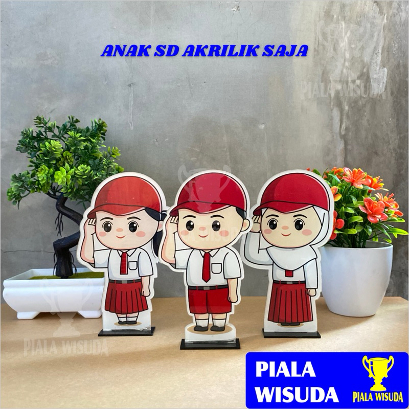 Piala Akrilik Sekolah (Anak SD) Akrilik Saja - Piala Anak - Piala SD - Piala Lomba