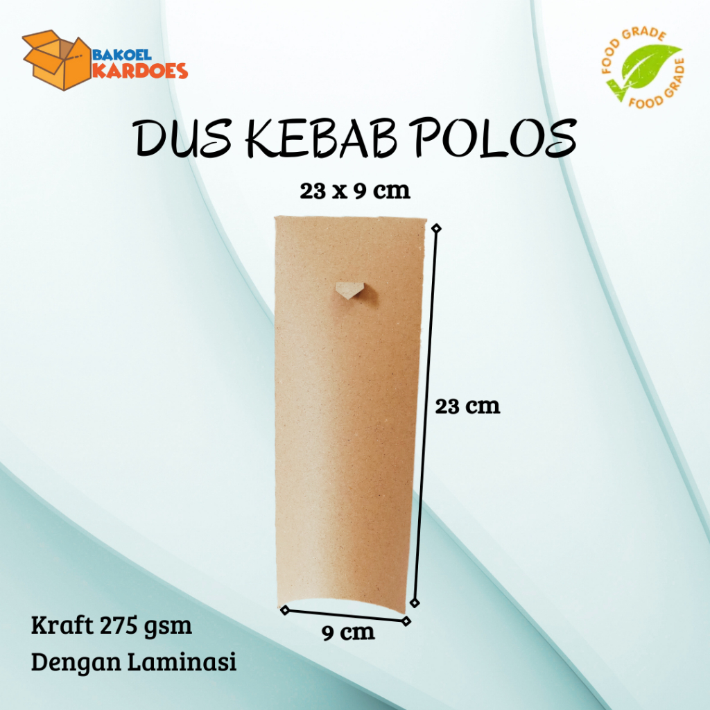 

Kardus Kebab Polos Dengan Laminasi