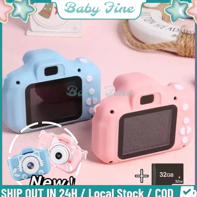 Terbaik With 32GB MemoryMainan Kamera Anak Hadiah Anak mini Kamera Digital Kamera Perekam Gift Camer