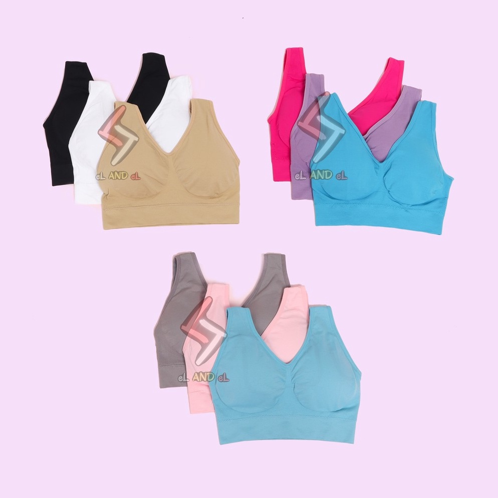 Best Product Genie Bra Premium Tanpa Kawat  isi 3pcs  Classic  Summer  Pastel  ORIGINAL