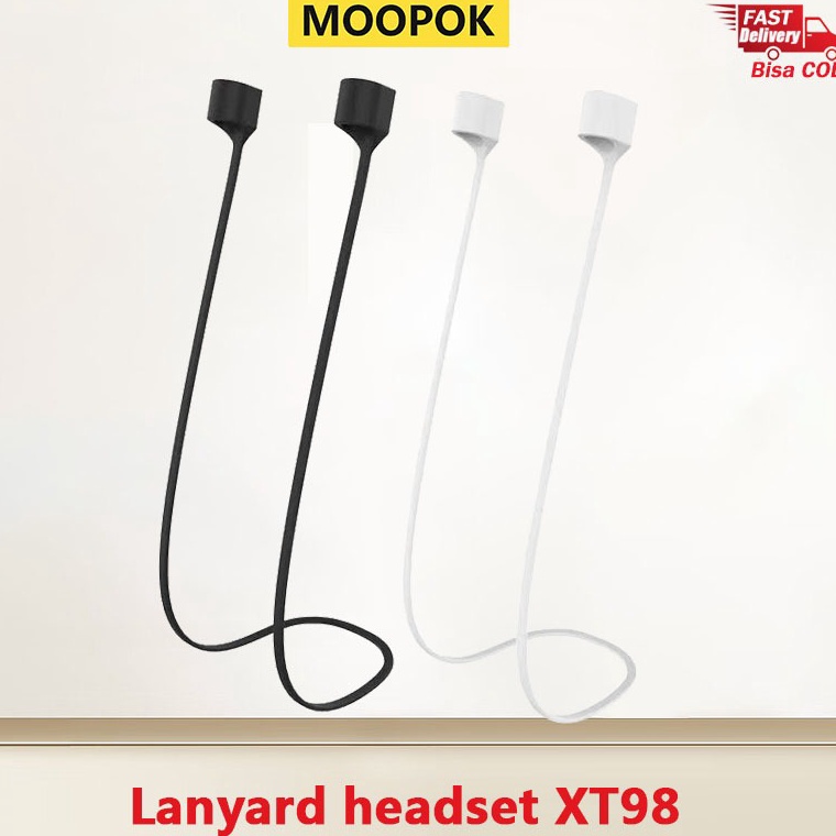STOK TERBATAS MOOPOK Tali silikon tali antihilang headset Bluetooth 55CM