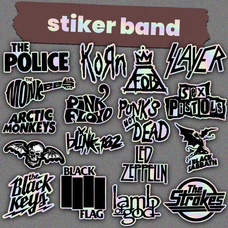 

Stiker Hologram Band Musik