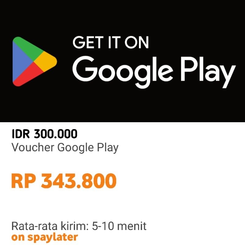 

Topup Saldo Google Play IDR 300