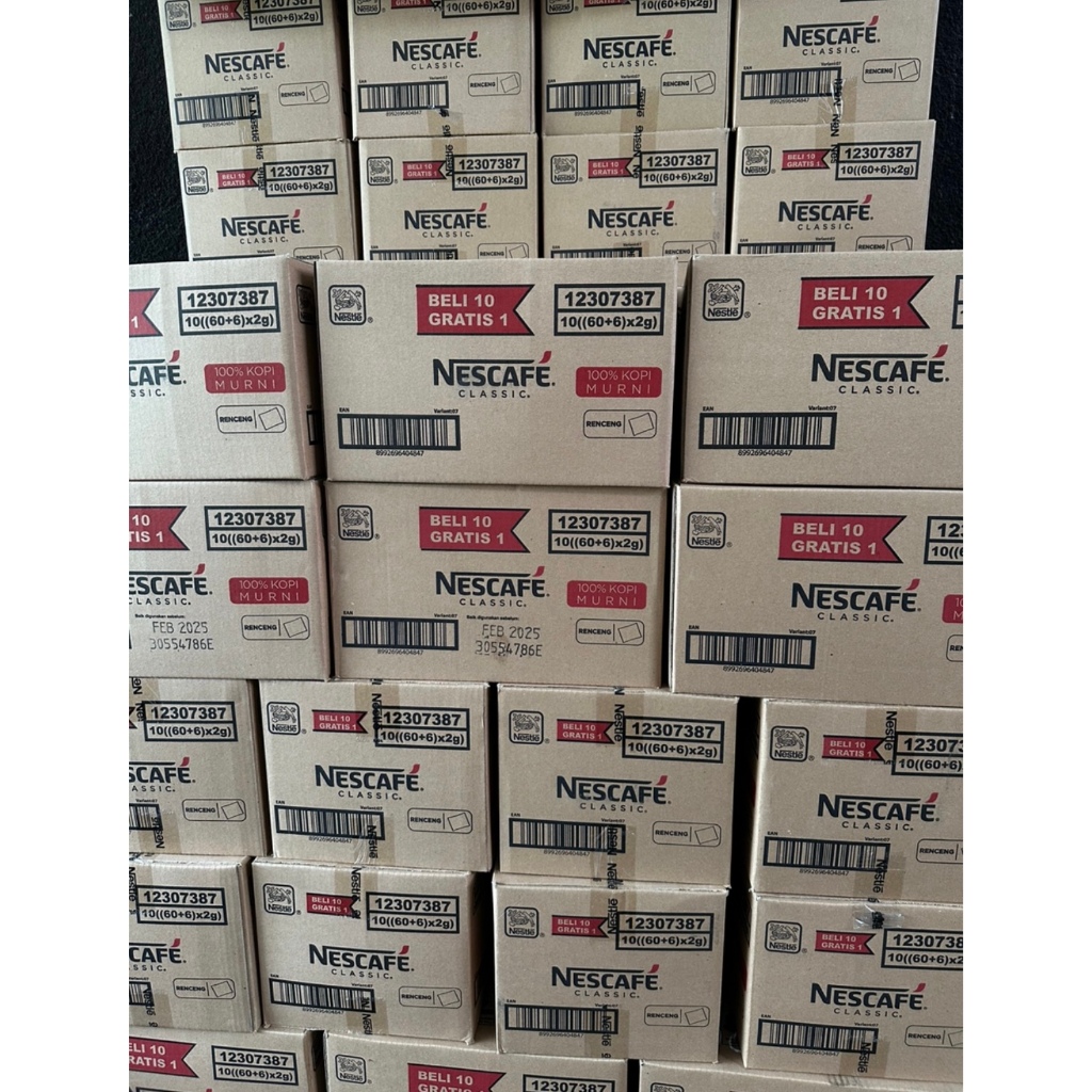 

Nescafe Classic 1 karton 10(60x2g) / 600 sachet