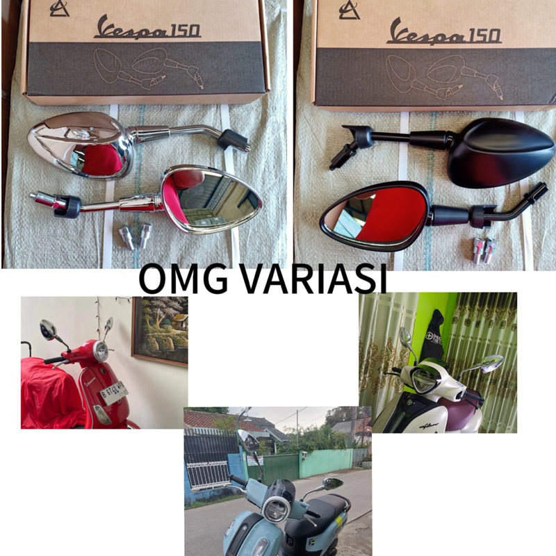 SPION VESPA 150 Spion motor Semua vespa MATIC (S LX SPINT PRIMAVERA) BARANG SESUAI DI FOTO REAL PICK