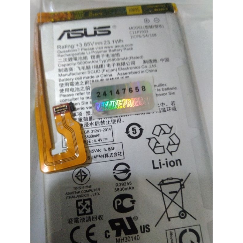 Asus C11P1903 Original 100% GENUINE Battery Batre Baterai Asus ROG Phone 3 ROG 3 ZS661KS