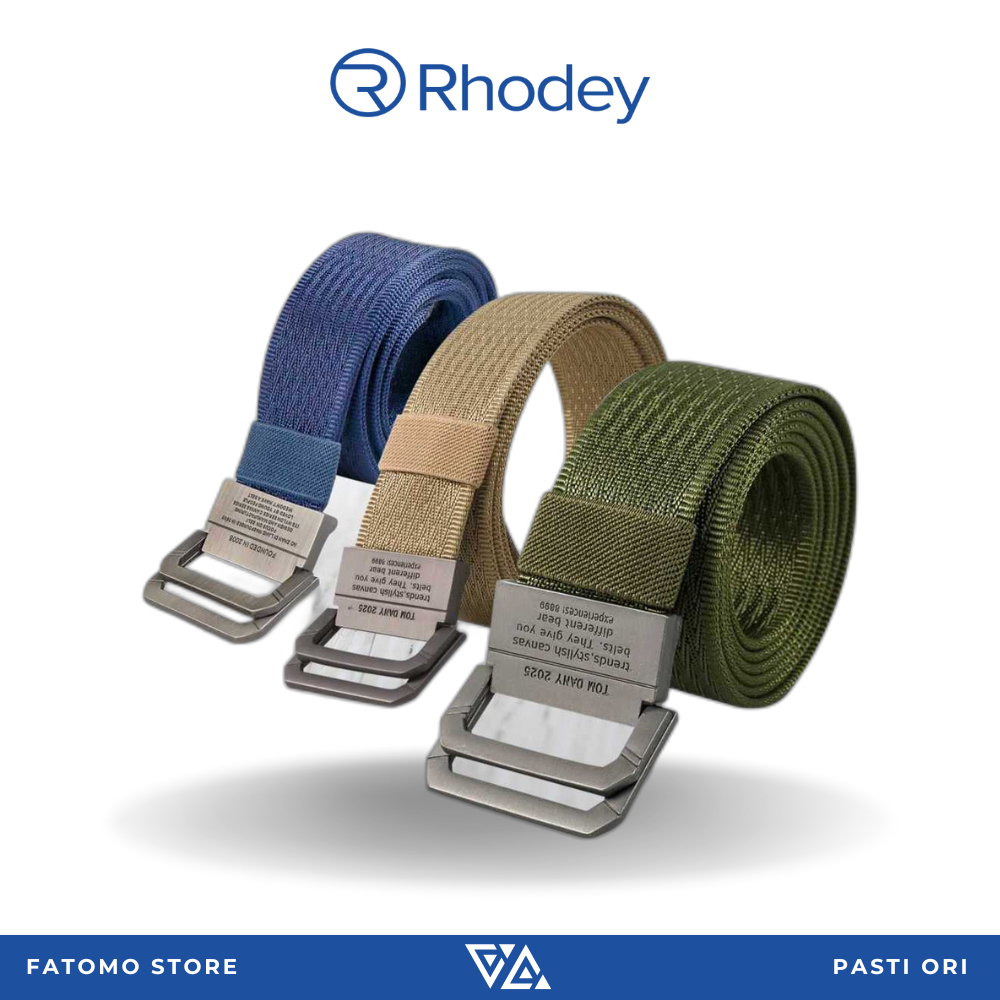 [ORI] Rhodey Craftman Tali Ikat Pinggang Gesper Sabuk Pria Canvas Buckle Belt - B1030