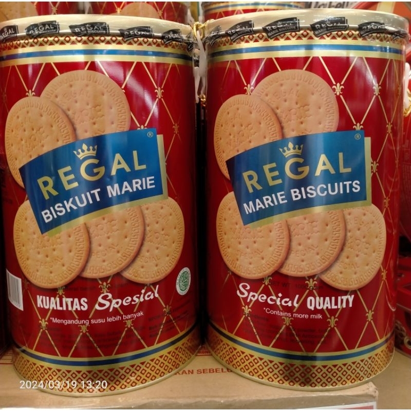 

BISKUIT MARIE REGAL SPESIAL KALENG 1000gr, REGAL MARIE KALENG 550gr, REGAL SELECTION 345gr