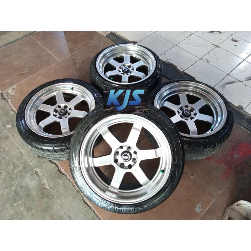 Velg Racing Celong Second Ring 17 TE37 Pcd 4x100 4x114 Ban 215/45 R17 Buat Kijang Avanza Livina Pele
