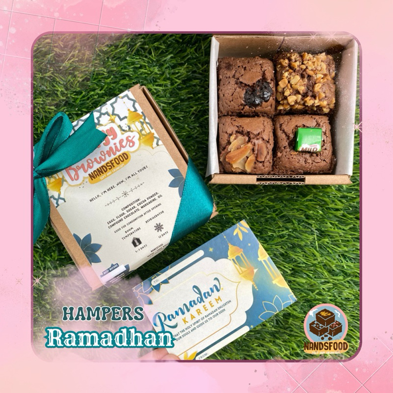 

( GROSIR ) HAMPERS RAMADHAN & EID MUBARAK - Brownies Skat uk 8x8cm by nandsfood