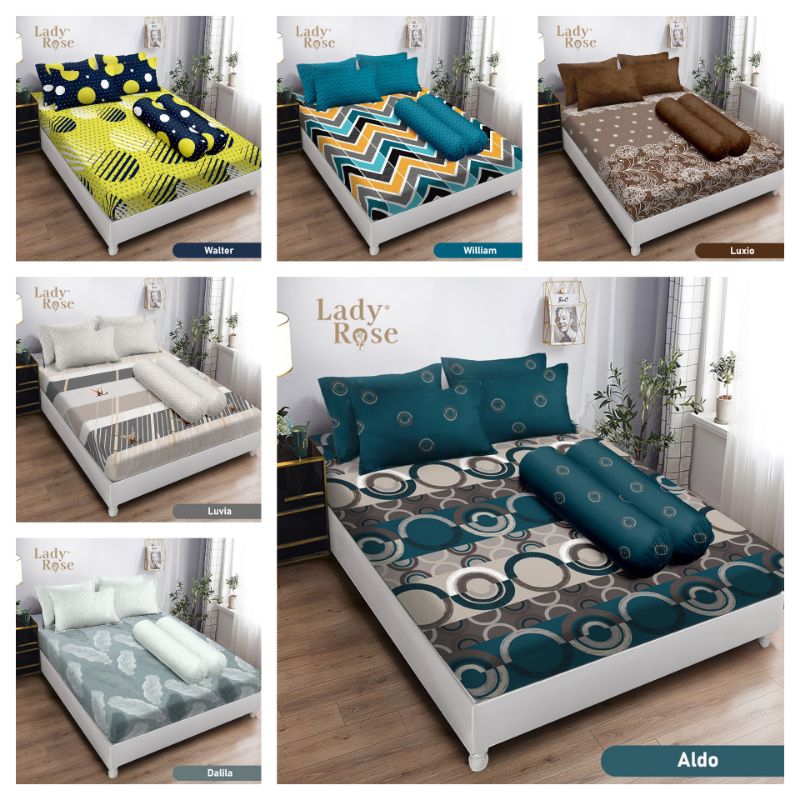 Promo | Sprei Lady rose Uk 160x200 No. 2 Motif Paling Lengkap | Sprei Lady Rose Original