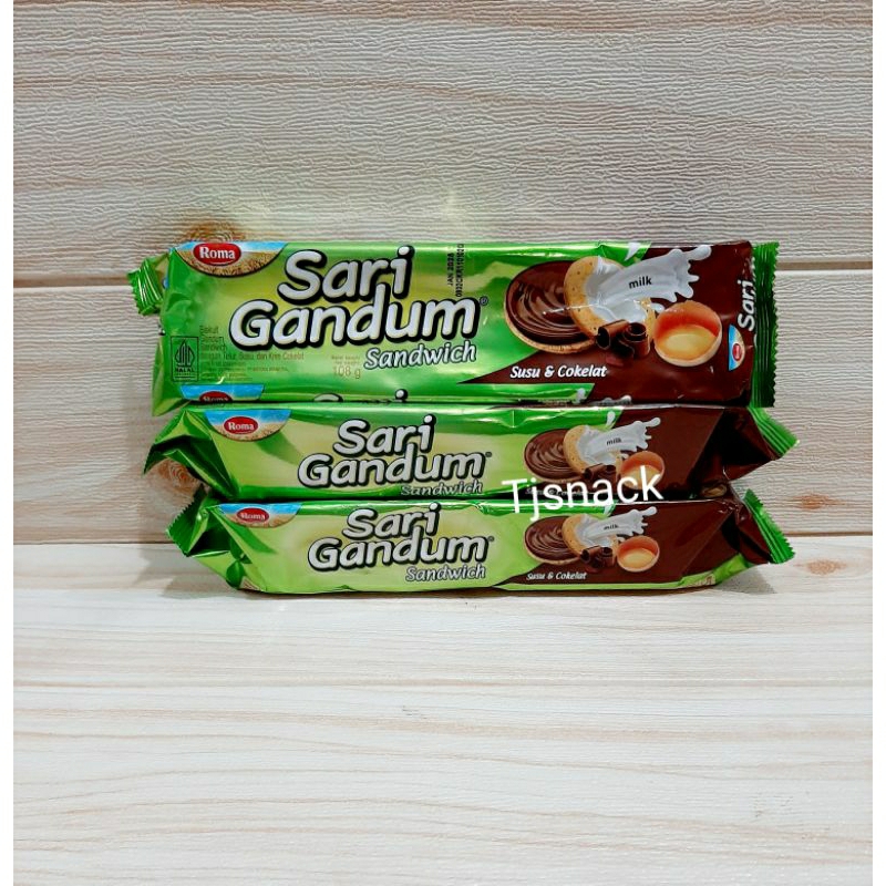 

Roma Sari Gandum Sandwich Susu & Cokelat 108g