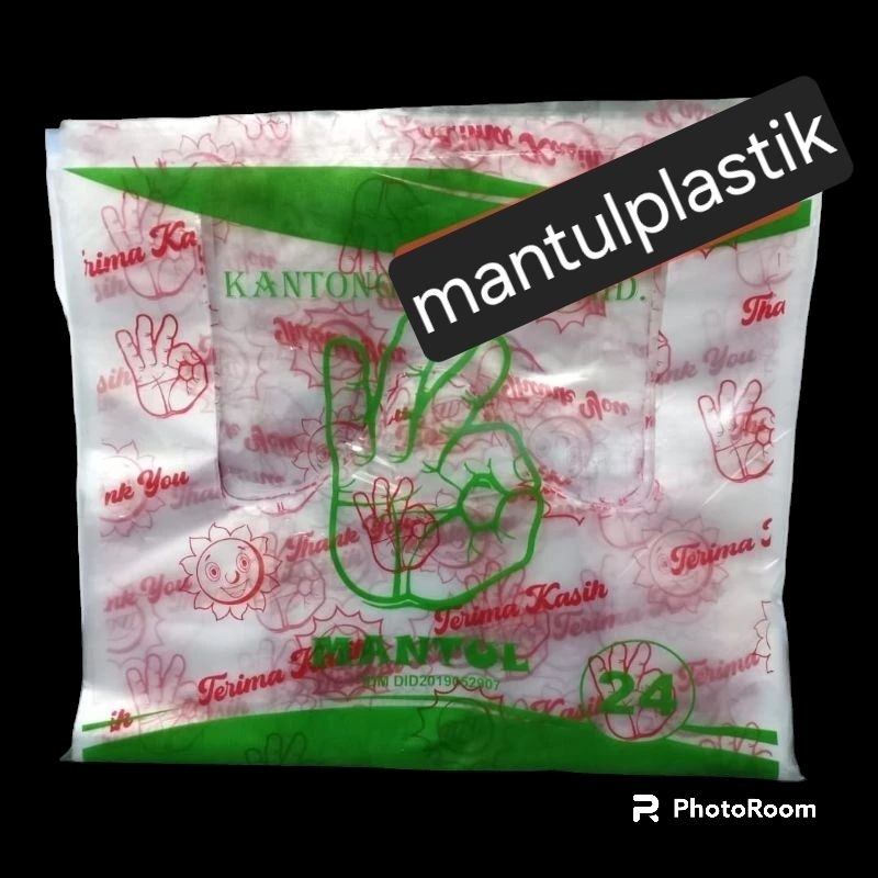 (1 PACK) Plastik Hd Bening Thank you Terima Kasih Uk 15 24 / Kantong Plastik Sablon Terima Kasih