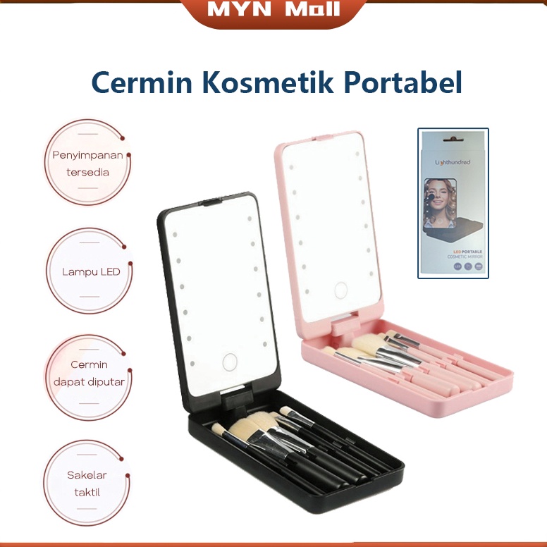 RECOMENDED Mirror Touch Screen Led Cermin LED Rechargeable Tombol Touch Screen Cermin Makeup LED Kac