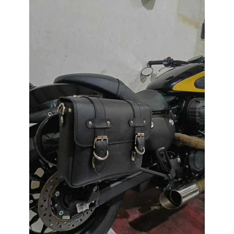 side bag/tas samping kulit benelli,w175,xsr