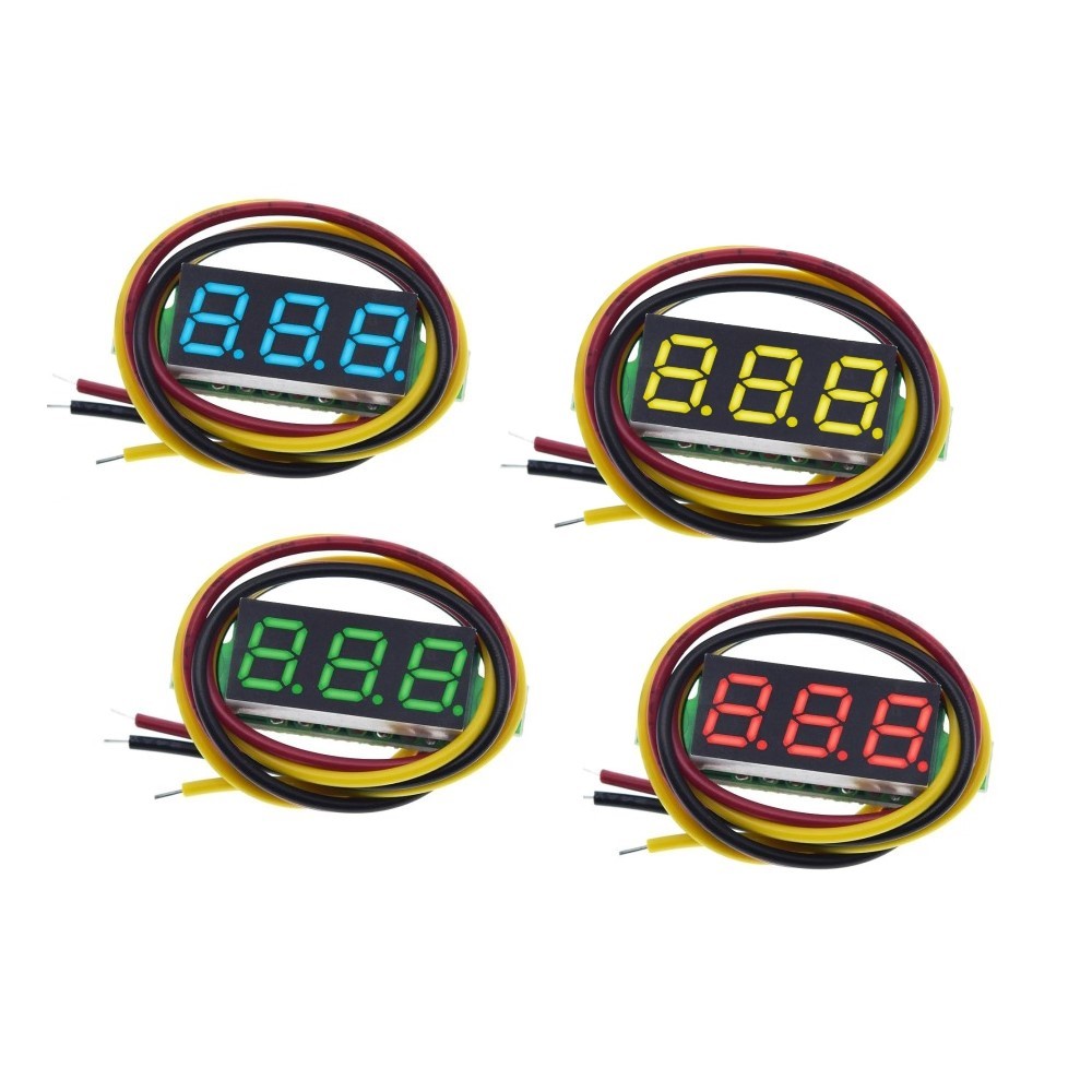 Digital Mini LED Voltmeter 0.28 Inch 0-100V DC - AIFRobotic