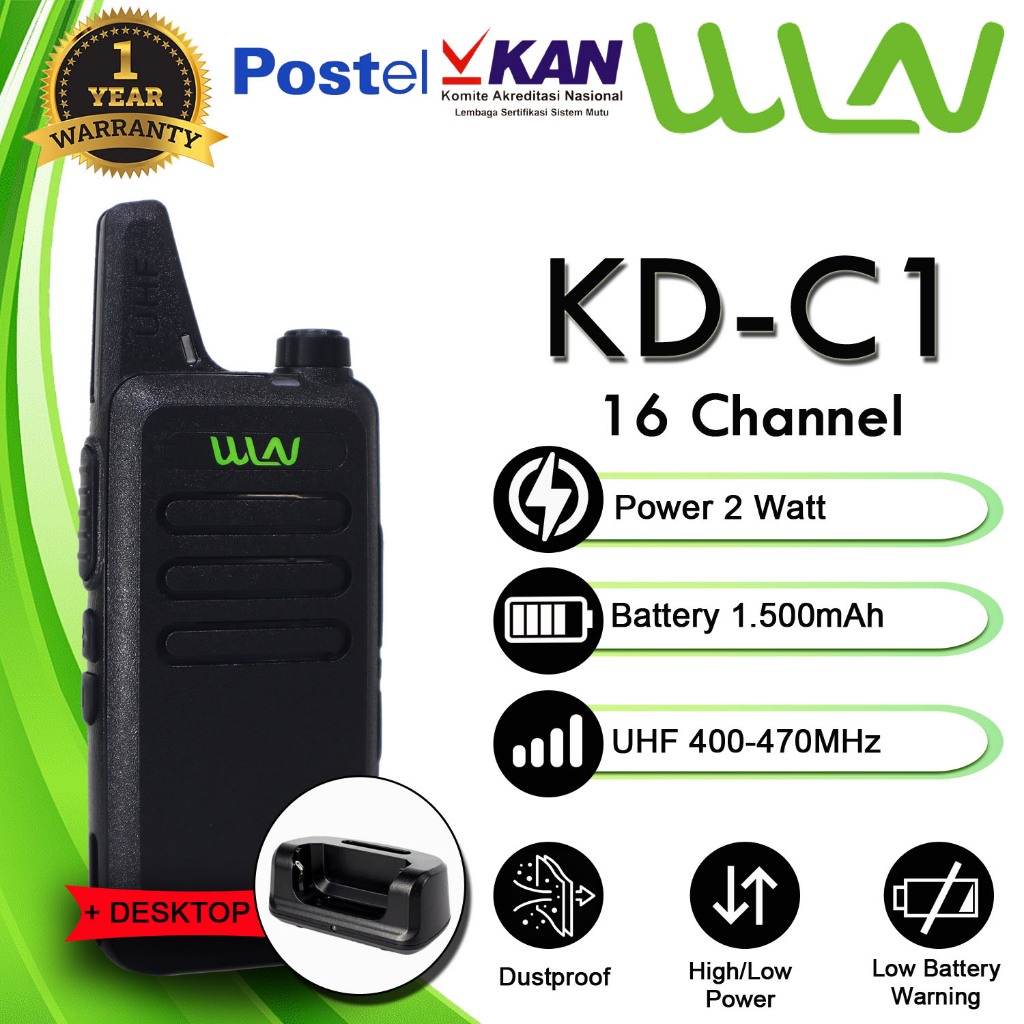 HT WLN KD-C1 (HITAM, MERAH, PUTIH)  - 1 Pcs