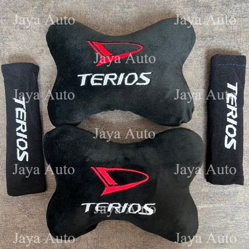 Bantal Mobil Terios Bantal Leher Jok Mobil Cover Seatbelt