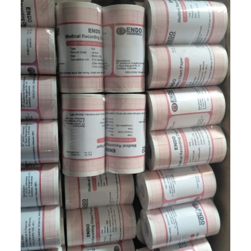Kertas EKG/ECG 3 Channel 80mm x 20m