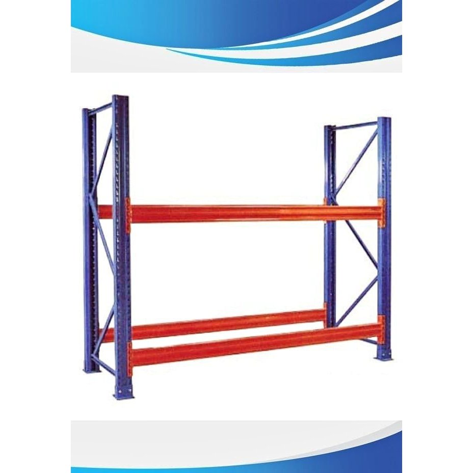 Rak Pallet Kapasitas Beban 2 Ton / Rak Gudang / Rak SPR Heavy Duty Racking Import / Rak Besi Baja
