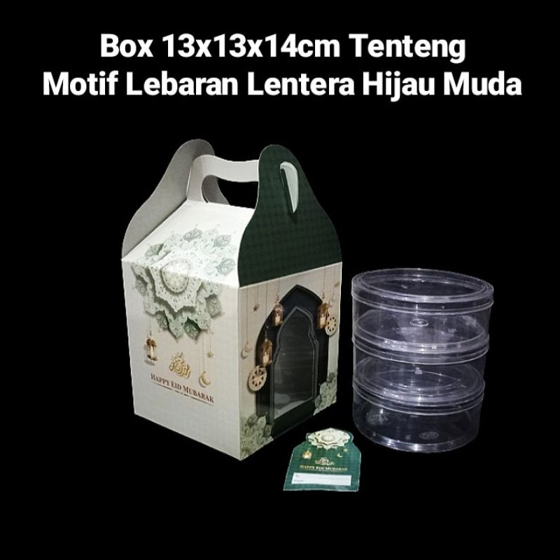 

(5 pcs) kardus hampers idul fitri dus toples 250gr isi 3 box jinjing kue kering eid mubarok 13x13x14 cm
