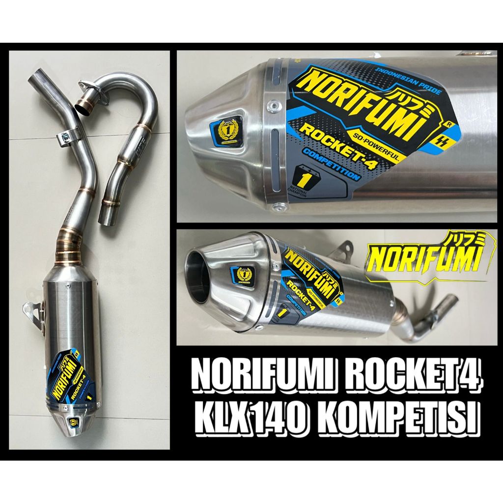 Knalpot Rocket 4 Kompetisi KLX140 original Rocket 4 KLX 140 kompetisi