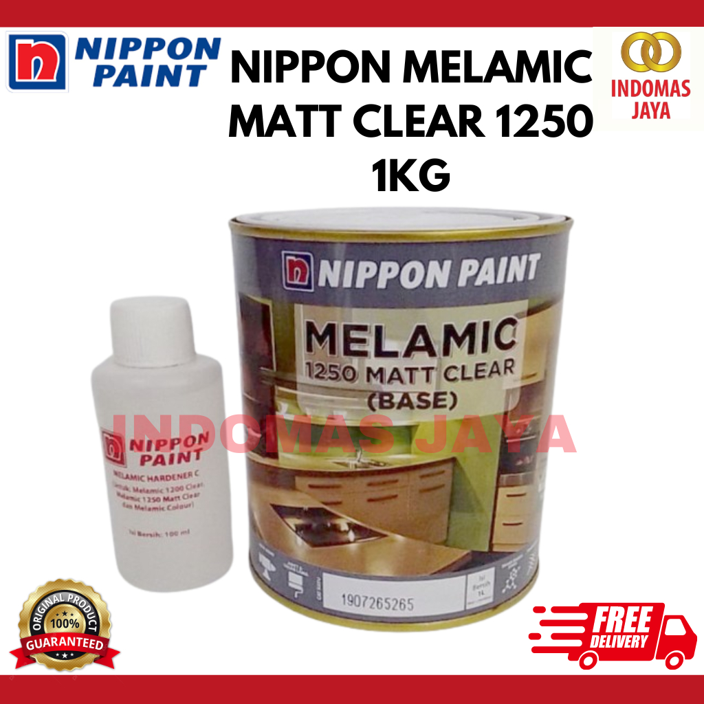 NIPPON MELAMIC MATT CLEAR 1250 1 LITER VERNIS KAYU NIPPON PAINT