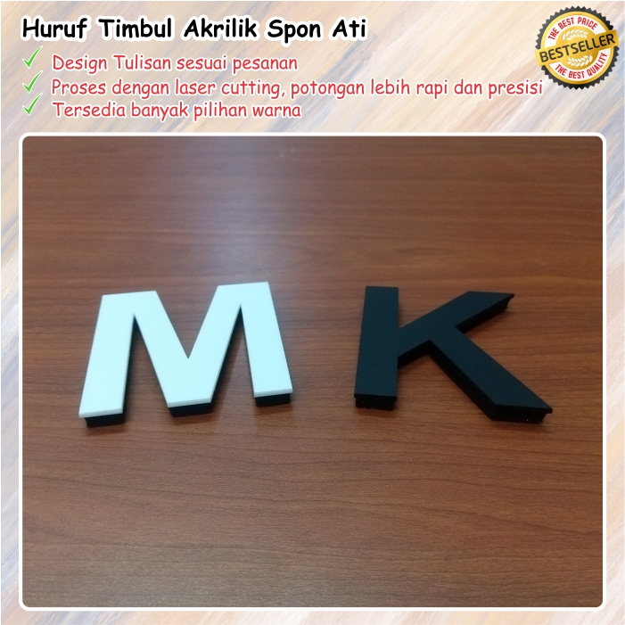 Huruf Timbul Akrilik Spon